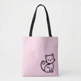 Eenvoudige Schattige Kat Tote Bag