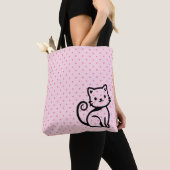 Eenvoudige Schattige Kat Tote Bag (Dichtbij)