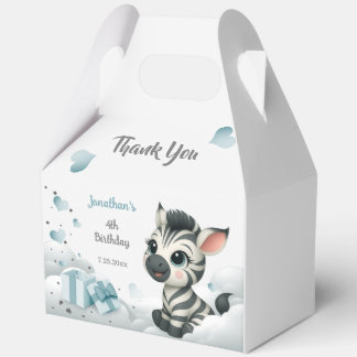 Eenvoudige schattige kleine zebra bedankdoosjes