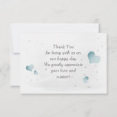 Eenvoudige schattige kleine zebra bedankkaart (Achterkant)