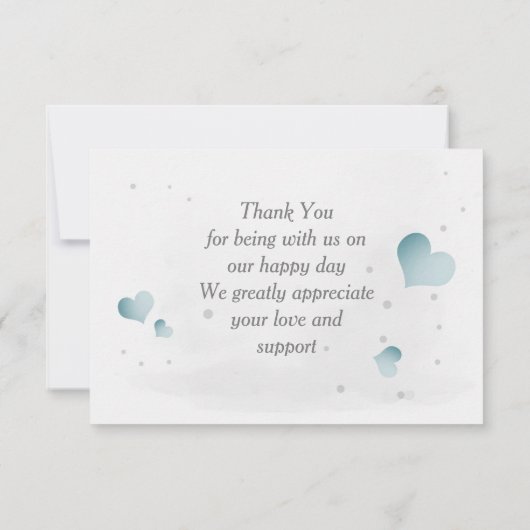 Eenvoudige schattige kleine zebra bedankkaart (Achterkant)