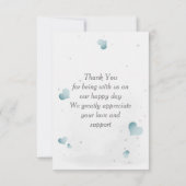 Eenvoudige schattige kleine zebra bedankkaart (Achterkant)