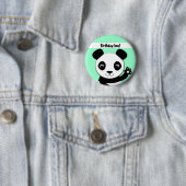 Eenvoudige schattige panda Birthday jongen Ronde Button 5,7 Cm (In situ)