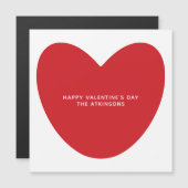 Eenvoudige schattige rode hart aangepaste Valentij (Voorkant / Achterkant)