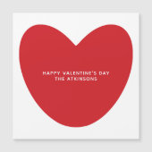 Eenvoudige schattige rode hart aangepaste Valentij (Voorkant)