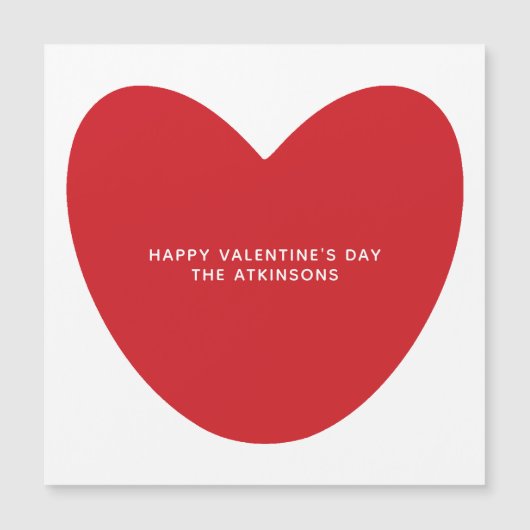 Eenvoudige schattige rode hart aangepaste Valentij (Voorkant)