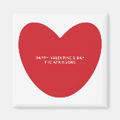 Eenvoudige schattige rode hart aangepaste Valentij Magneet (Voorkant)