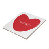 Eenvoudige schattige rode hart aangepaste Valentij Tegeltje (Zijkant)