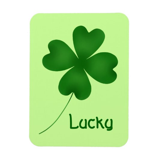 Eenvoudige schattige shamrock magneet (Verticaal)
