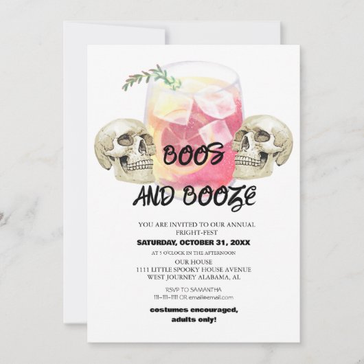 Eenvoudige schattige spooky halloween kostuum part kaart (Voorkant)