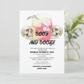 Eenvoudige schattige spooky halloween kostuum part kaart (Staand voorkant)