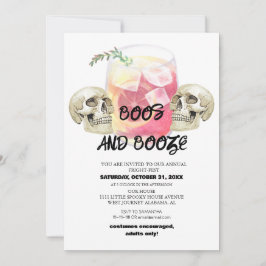 Eenvoudige schattige spooky halloween kostuum part kaart