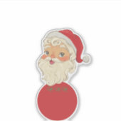 Eenvoudige Schattige Vintage Kerstman Sticker (Voorkant)
