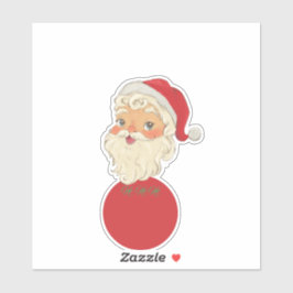 Eenvoudige Schattige Vintage Kerstman Sticker