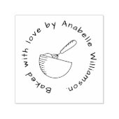 Eenvoudige Schattigee aangepaste naam gebakken met Zelfinktende Stempel (Design)