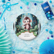 Eenvoudige Schattigee Aap Verjaardag