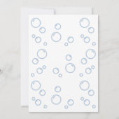 Eenvoudige Schattigee blauwe walvis bubble verjaar Kaart (Achterkant)