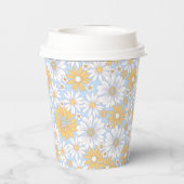 Eenvoudige Schattigee bloemen Papieren Bekers (Achterkant)