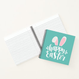 Eenvoudige Schattigee Bunny Ears Happy Easter | No Notitieboek