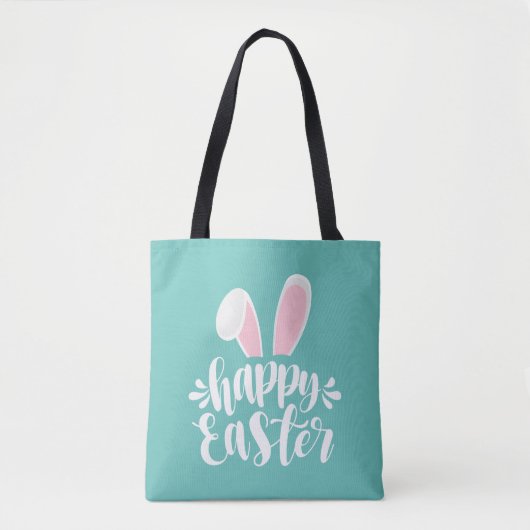 Eenvoudige Schattigee Bunny Ears Happy Easter | To Tote Bag (Voorkant)
