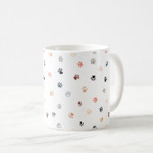 Eenvoudige Schattigee Cat Paws Print Patroon Multi Koffiemok (Voorkant rechts)