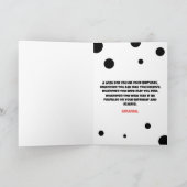 Eenvoudige Schattigee Dalmatische en Cake Verjaard Kaart (Binnen)