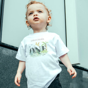 Eenvoudige Schattigee Dinosaurus 1e Verjaardags Jo Kinder Shirts