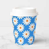 Eenvoudige Schattigee Floral Daisy Papieren Bekers (Voorkant)
