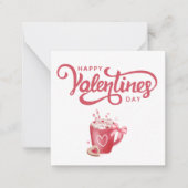 Eenvoudige Schattigee Girly Happy Valentijnsdag Notitiekaartje (Voorkant)