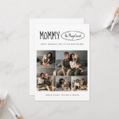Eenvoudige Schattigee Happy Moederdag fotocollage Kaart (Voorkant / Achterkant in situ)