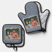 Eenvoudige Schattigee Happy Vaderdag Groet Gift Ovenwant & Pannenlap Set (Voorkant / Achterkant)