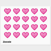 Eenvoudige Schattigee hart poot print Sticker (Vel)