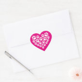 Eenvoudige Schattigee hart poot print Sticker (Envelop)