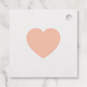 Eenvoudige Schattigee Hart Wedding Favoriete Label (Achterkant)