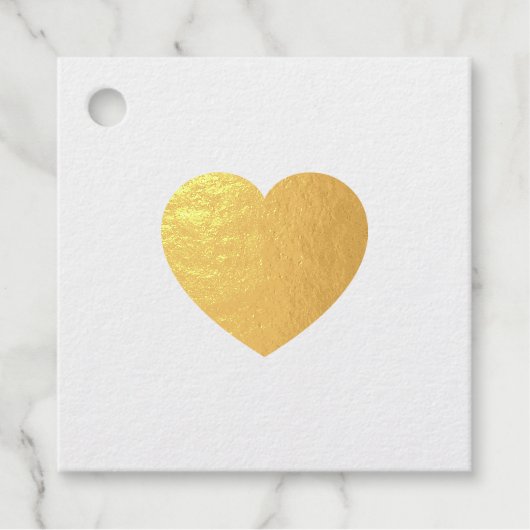 Eenvoudige Schattigee Hart Wedding Favoriete Label (Voorkant)