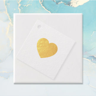 Eenvoudige Schattigee Hart Wedding Favoriete Label