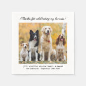 Eenvoudige Schattigee hondenfoto Modern gepersonal Servet (Voorkant)