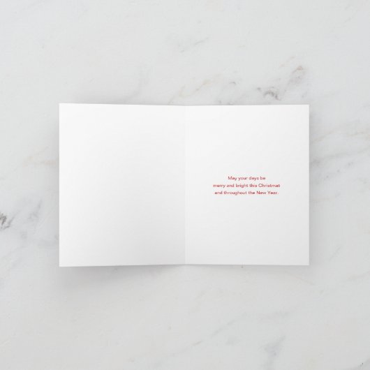 Eenvoudige Schattigee  Kerstman Kerstmis Feestdagen Kaart (Binnen)