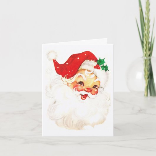 Eenvoudige Schattigee  Kerstman Kerstmis Feestdagen Kaart (Voorkant)