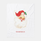 Eenvoudige Schattigee  Kerstman Kerstmis Fleece Deken (Voorkant)