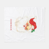 Eenvoudige Schattigee  Kerstman Kerstmis Fleece Deken (Voorkant (Horizontaal))