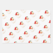 Eenvoudige Schattigee  Kerstman Kerstmis Inpakpapier Vel (Voorkant 2)