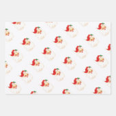 Eenvoudige Schattigee  Kerstman Kerstmis Inpakpapier Vel (Voorkant)