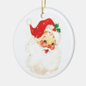 Eenvoudige Schattigee  Kerstman Kerstmis Keramisch Ornament (Links)