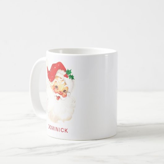 Eenvoudige Schattigee Kerstman Kerstmis Koffiemok (Voorkant links)