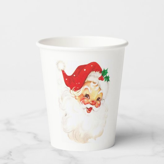 Eenvoudige Schattigee  Kerstman Kerstmis Papieren Bekers (Achterkant)