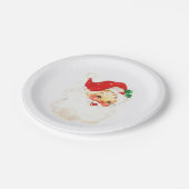 Eenvoudige Schattigee  Kerstman Kerstmis Papieren Bordje (Gekanteld)