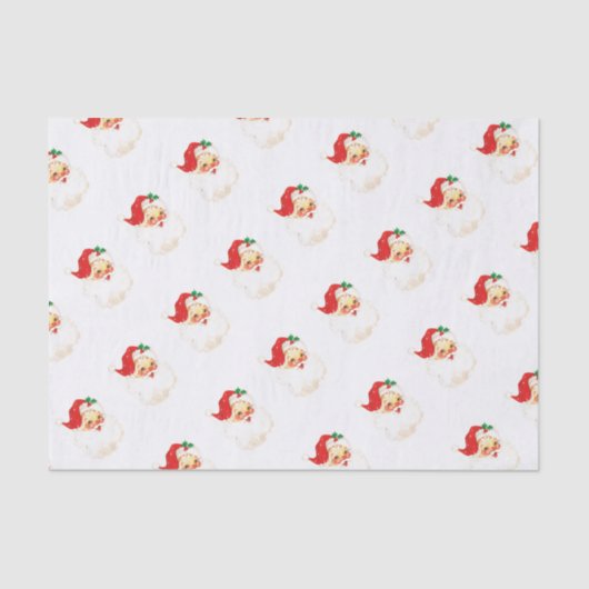 Eenvoudige Schattigee  Kerstman Kerstmis Tissuepapier (Voorkant)