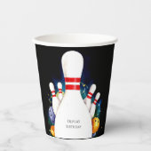 Eenvoudige Schattigee Kinderen Bowling Verjaardag Papieren Bekers (Voorkant)