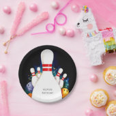 Eenvoudige Schattigee Kinderen Bowling Verjaardag Papieren Bordje (Feest)